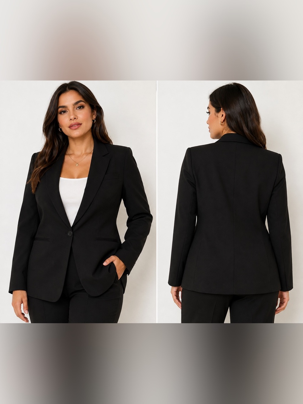 ZARA Black Tailored Blazer Jacket Women’s XXL Classic Workwear
